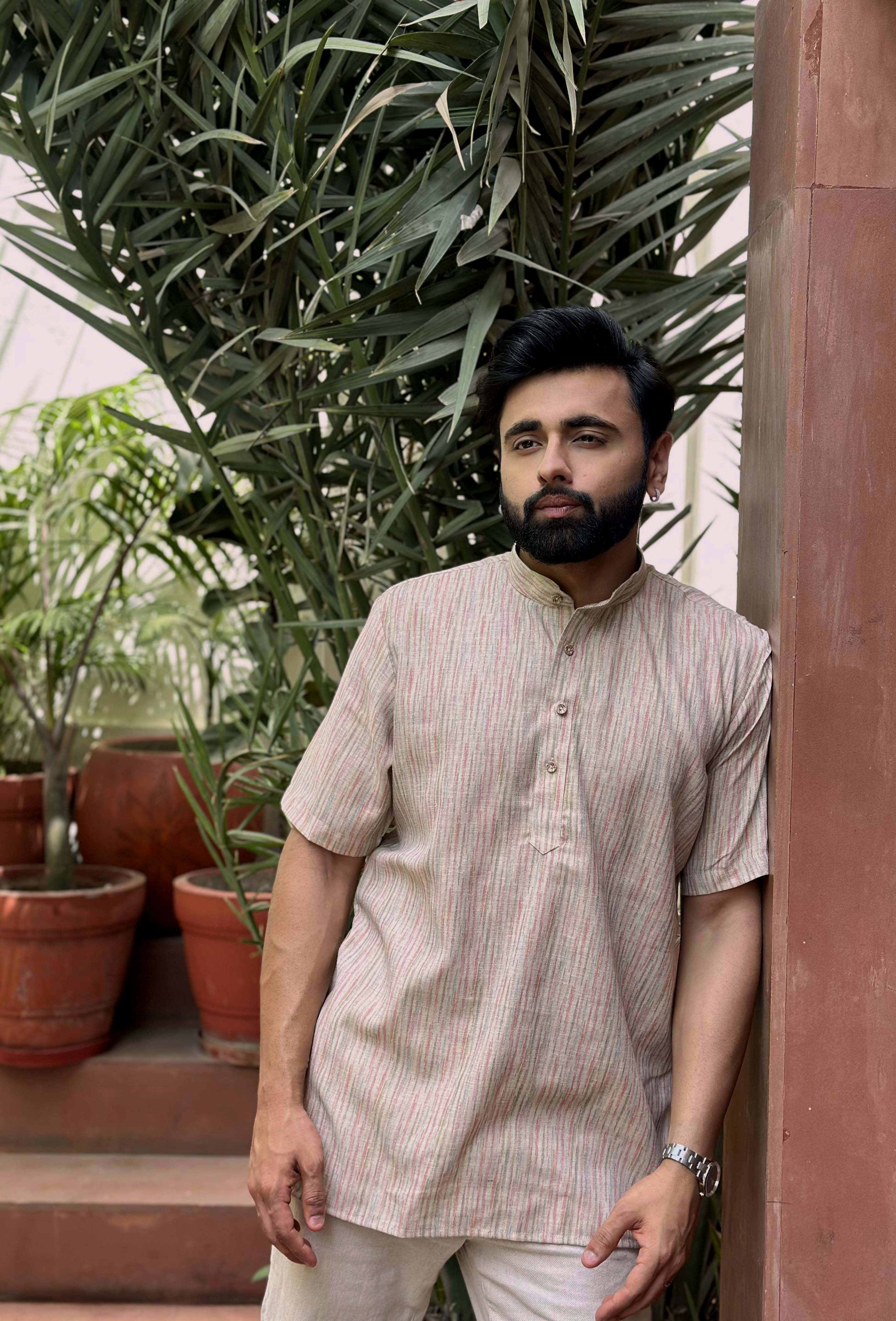 Beige Summer Short Kurta